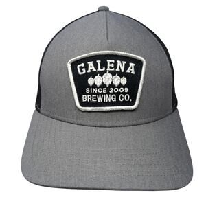 Galena Brewing Co. Snapback Mesh Back Trucker Hat Gray One Size Blue 84